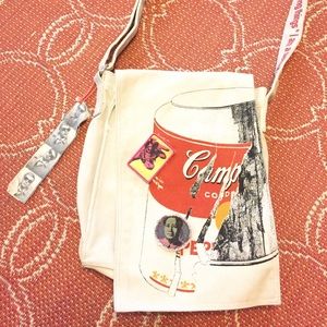 Andy Warhol canvas crossbody messenger bag